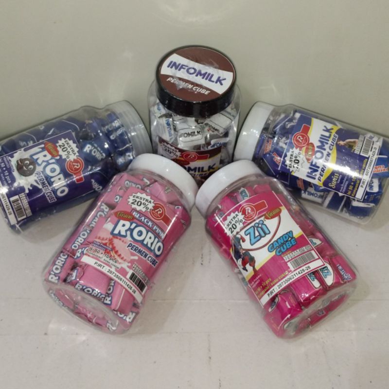 

Paket Bundle 5 Candy Cube INFO MILK COKLAT + INFO MILK VANILA +OREO PINK +OREO BIRU +ZII