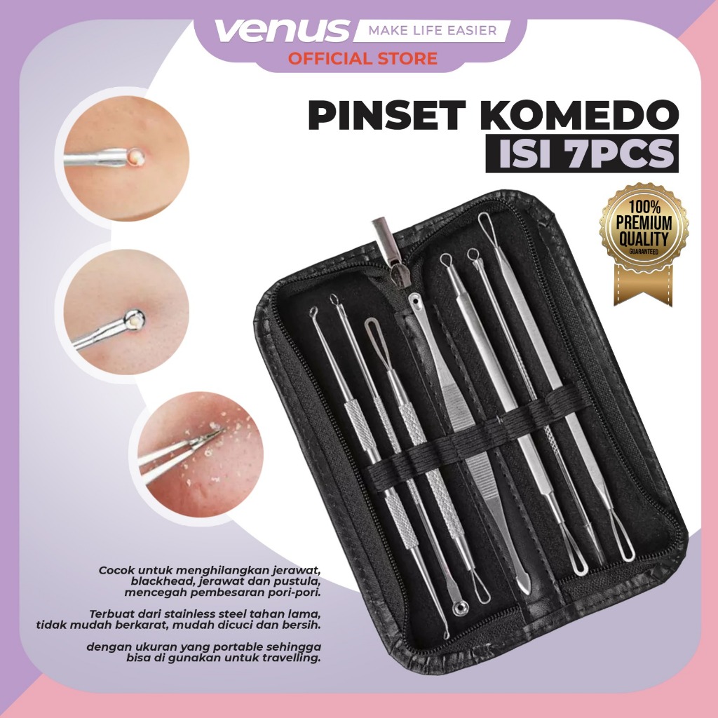 VENUSJKT - Alat Pencet Komedo / Pinset Pembersih Blackhead / Pinset Jepit Komedo / Penjepit Komedo A