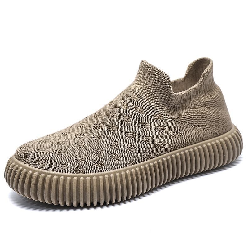 Sepatu pria slip on casual tanpa tali sepatu vintage pria