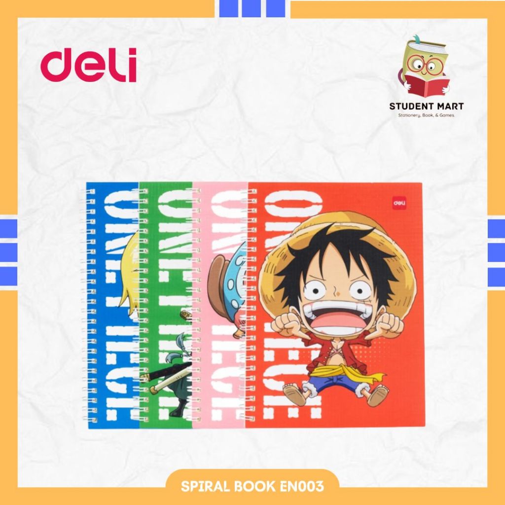 

Deli One Piece Spiral Notebook / Buku Tulis Buku Catatan Spiral A5 60 Lembar, Kertas Halus EN003