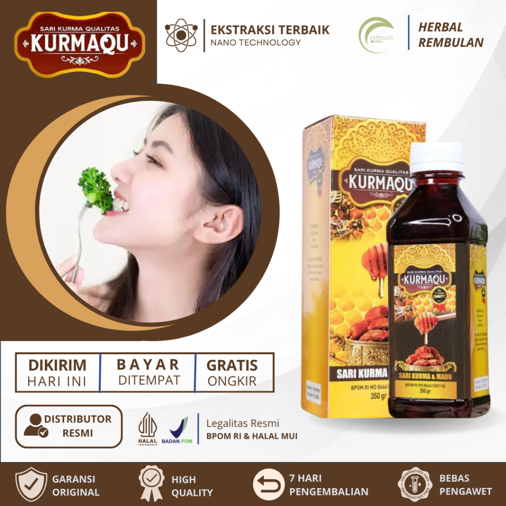 Kurmaqu Sari Kurma Dan Madu Vitamin Penambah Nafsu Makan, Obat Penambah Nafsu anak Dan Dewasa, Obat 
