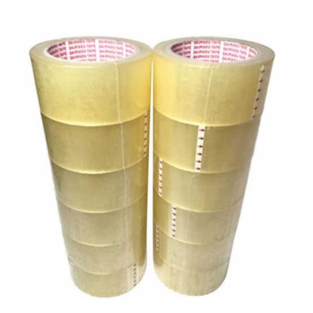 

( 1 dus = 72 roll ) Lakban Bening / Coklat DUS 72 Yard 2 inch / Tape Isolasi Bening 2 inch - 1 dus = 72 roll lakban bening