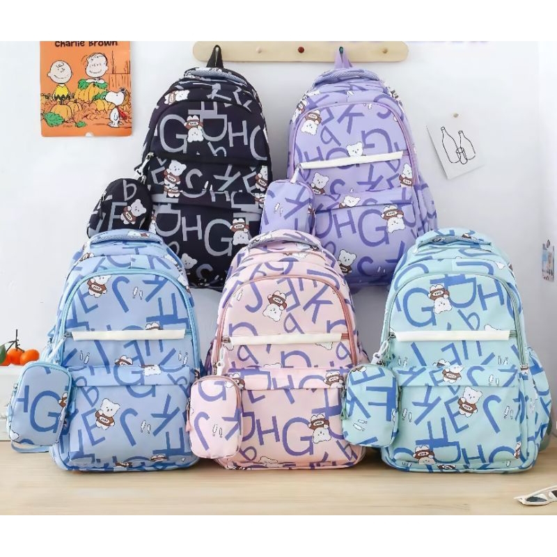 Tas Ransel Wanita Motiv Bear Import