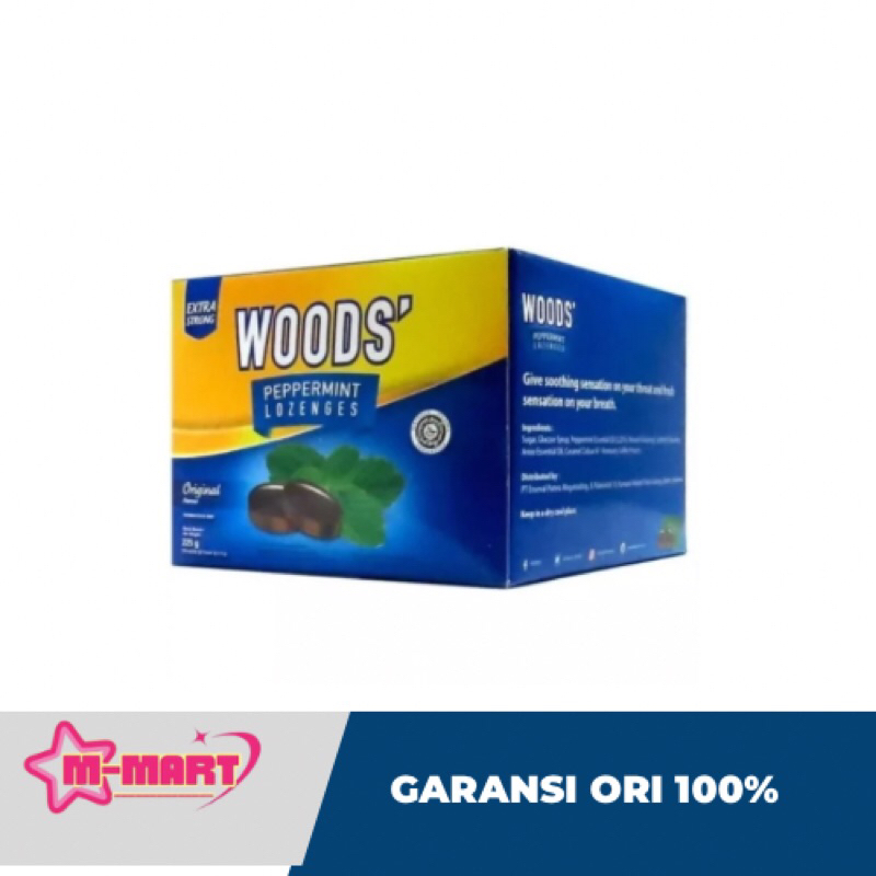 

woods lozenges Pappermint permen obat batuk pelega tenggorokan 1 box