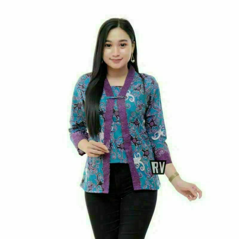 DISKON SERAGAM BATIK KANTOR - SET COUPLE BAJU BATIK MOTIF DAYAK SAMARINDA - COUPLE MAURA SANIA