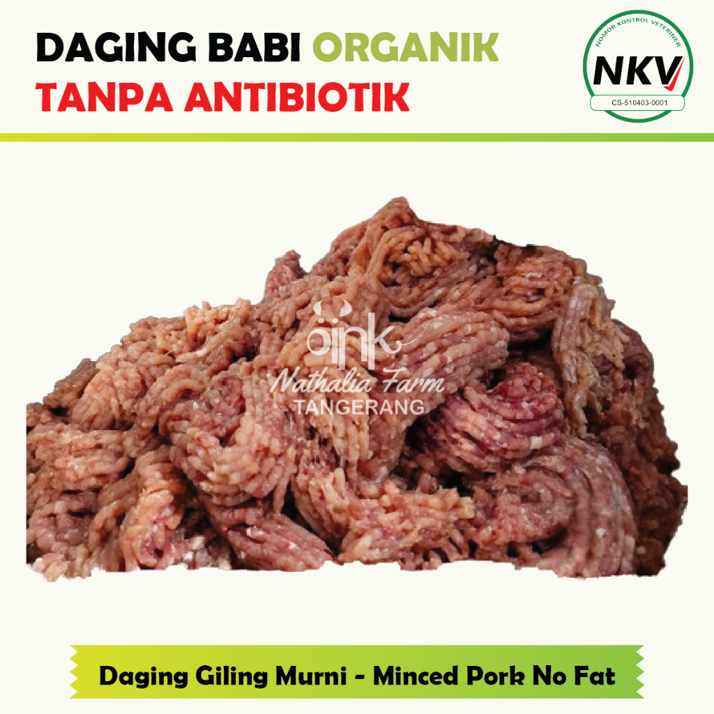

Daging Babi Giling Tanpa Lemak / No Fat - Babi Organik 500 gr