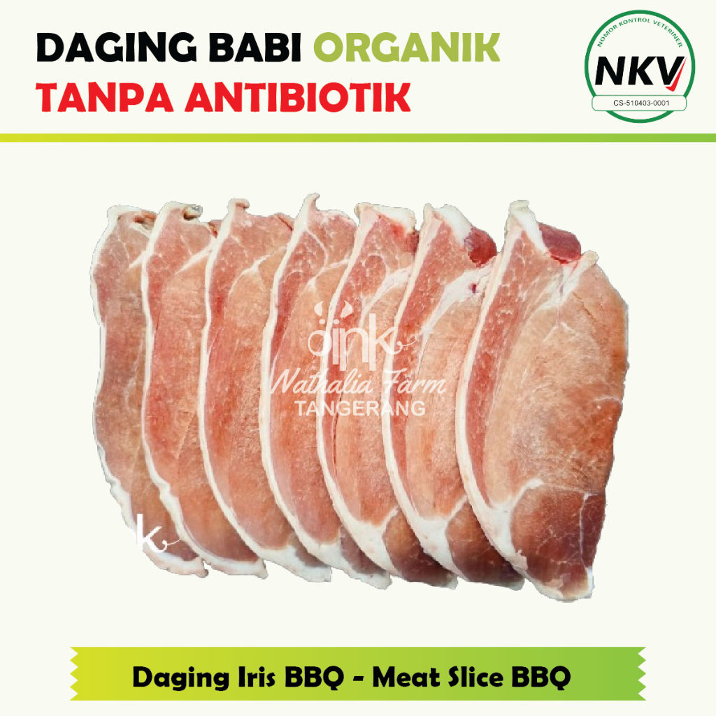 

Daging Babi Slice BBQ Dengan Lemak / Meat Slice Fat BBQ - Babi Organik 300 gr