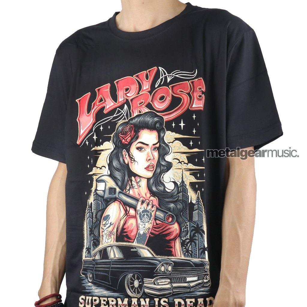 Metalgear merch Tshirt Superman Is Dead - Ladyrose Katun S-3XL Kaos pria Original 100%