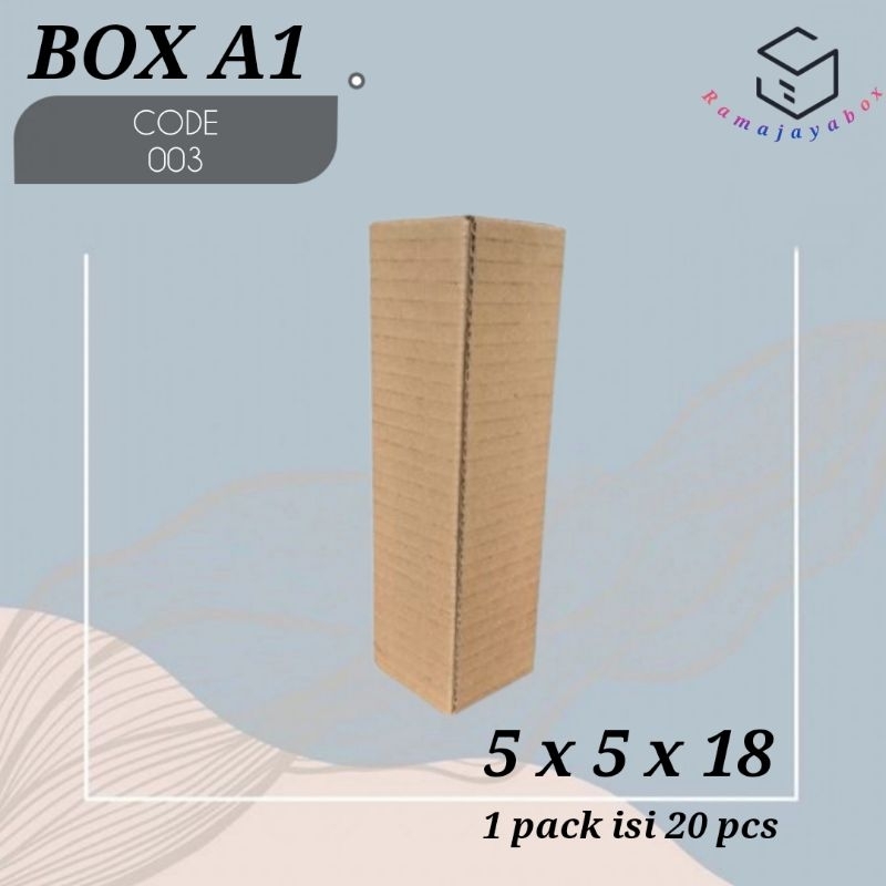 

(CODE 003) Kardus Karton Box Polos Uk 5 x 5 x 18 | 1 pack (20pcs)