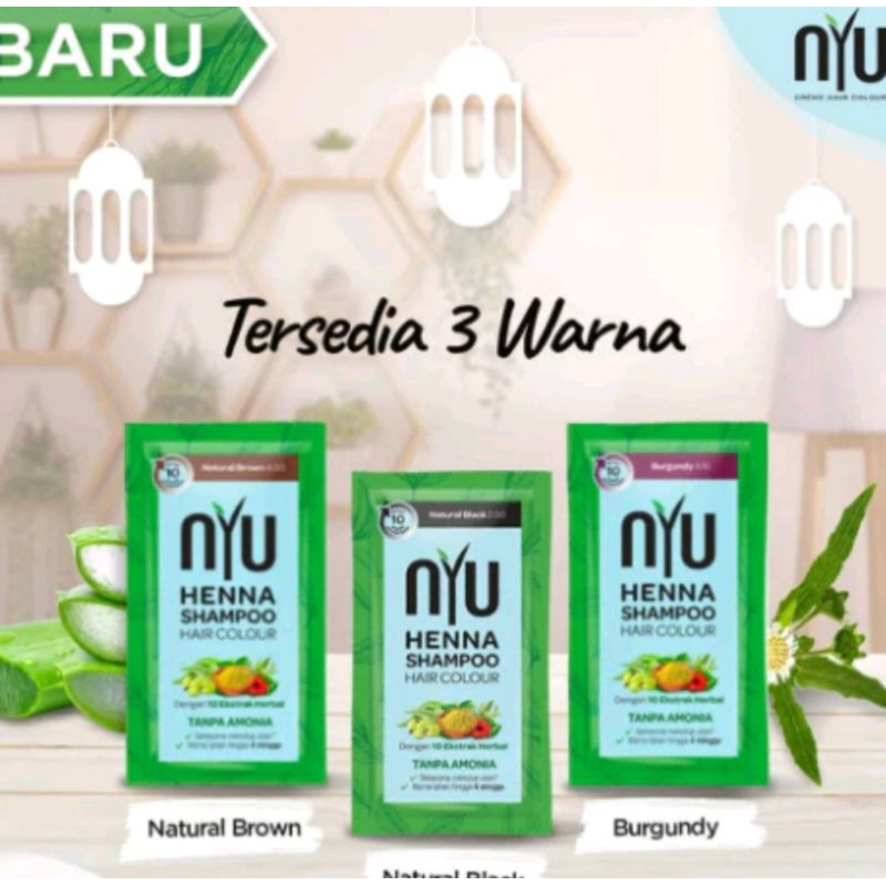 Nyu Henna Shampoo / Pewarna Rambut Nyu / Shampo Nyu Hair Color