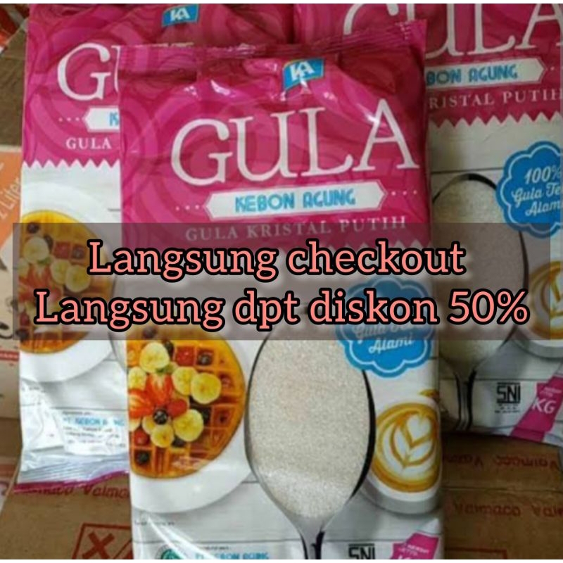 

Termurah gula kebon agung 1kg kristal putih