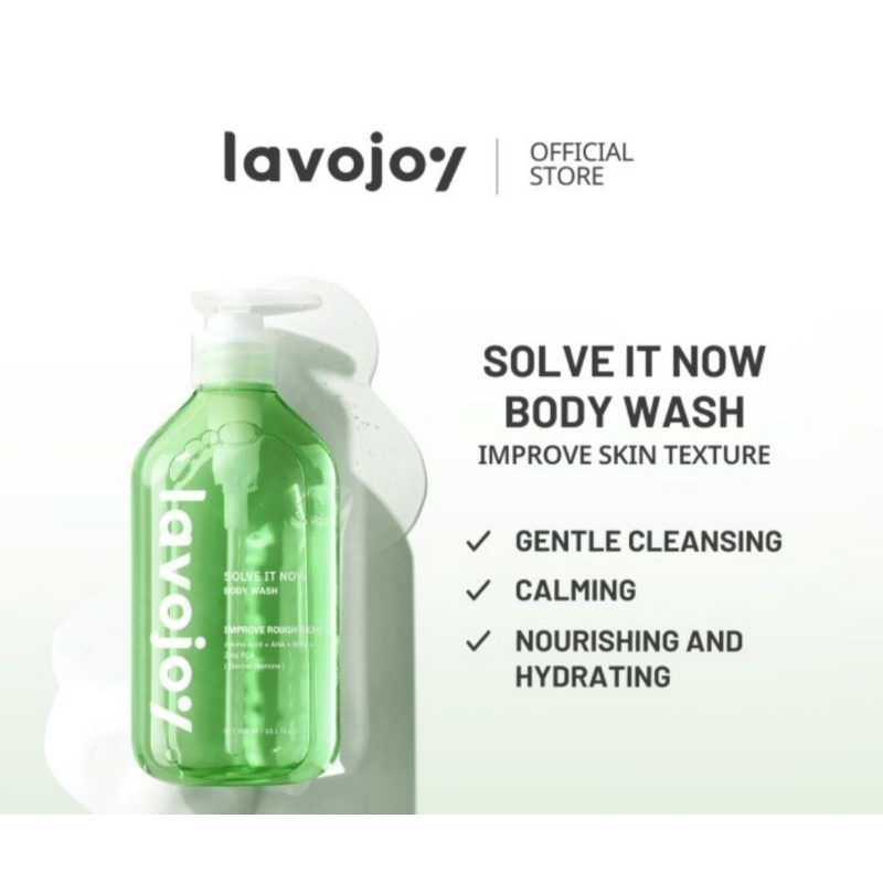 LAVOJOY Solve It Now Body Wash Improve Rough Skin 300ml - Bodywash + AHA BHA Zinc PCA