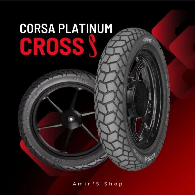Corsa Platinum Cross S 90/90-14, Ban Luar Tubeless - Ban Belakang Motor Matic
