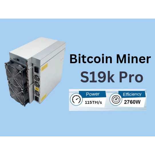 Bitmain Antminer S19K PRO 115T  BTC Bitcoin Mining Asic Miner 115 TH
