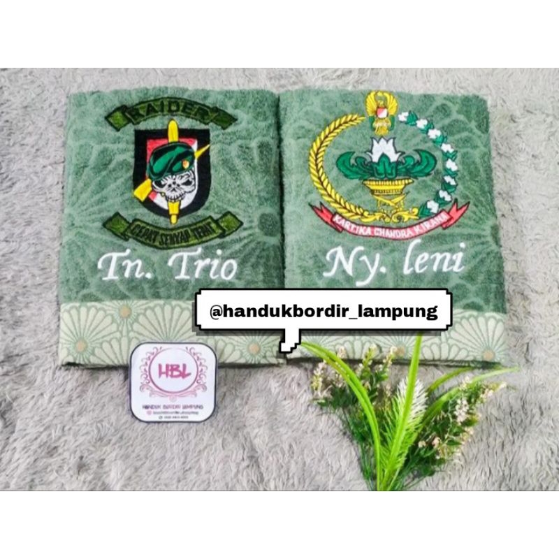 Handuk Bordir Nama/Handuk bordir Custom Logo/Handuk bordir wedding custom nama