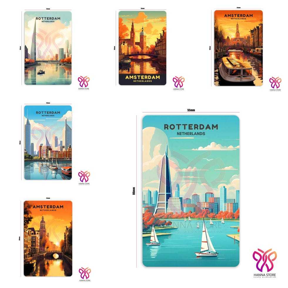 Magnet Tempelan Kulkas Souvenir Belanda Netherland Amsterdam