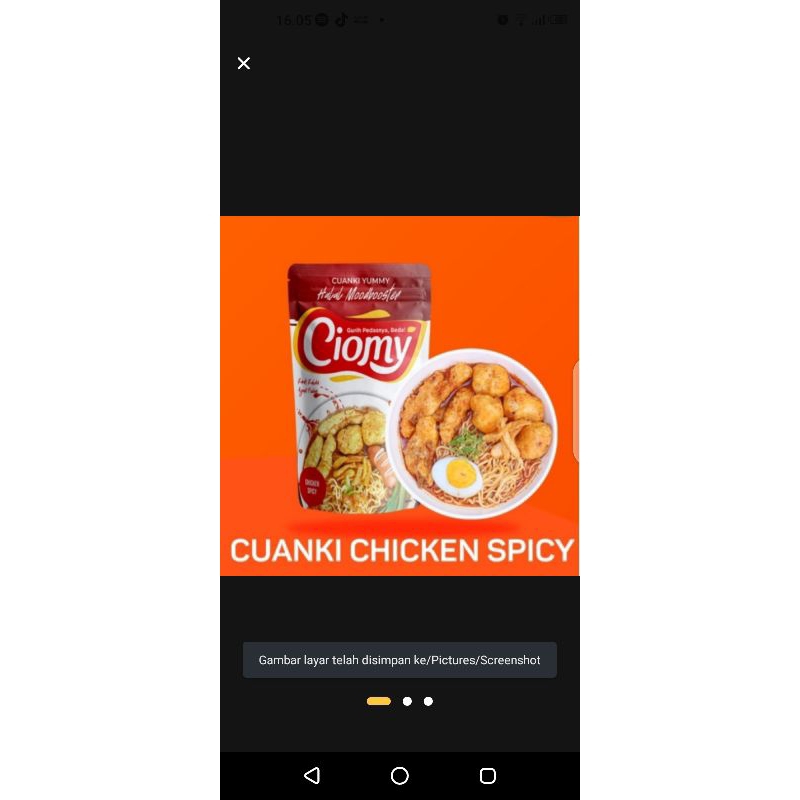 

CIOMY_Cuanki spicy kemasan pouch ayam pedas kuah ORI 120gr