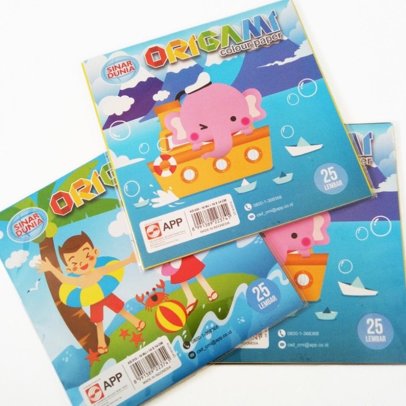 

(PAP) Kertas Origami 12 x 12 cm, 14 x 14 cm, 16 x 16 cm, 20 x 20 cm / Kertas Lipat Origami Sinar Dunia SIDU 12 x 12 | 14 x 14 | 16 x 16 | 20 x 20 cm isi 25 lembar