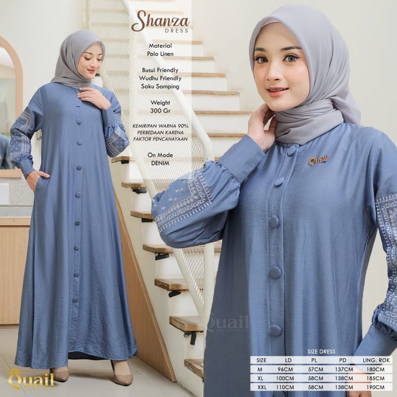 Gamis bordir Shanza by QuaiL Hijab
