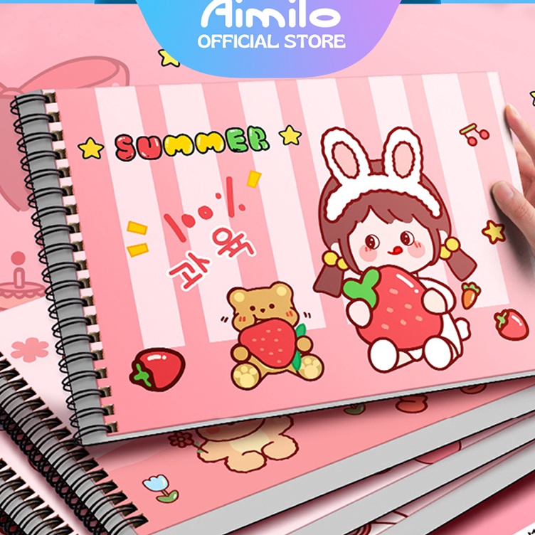 

READY Aimilo Buku Gambar Anak Sketchbook A4 Drawing Book Astronot Jilid Spiral Kertas Tebal 3 Lembar ART Q8A2