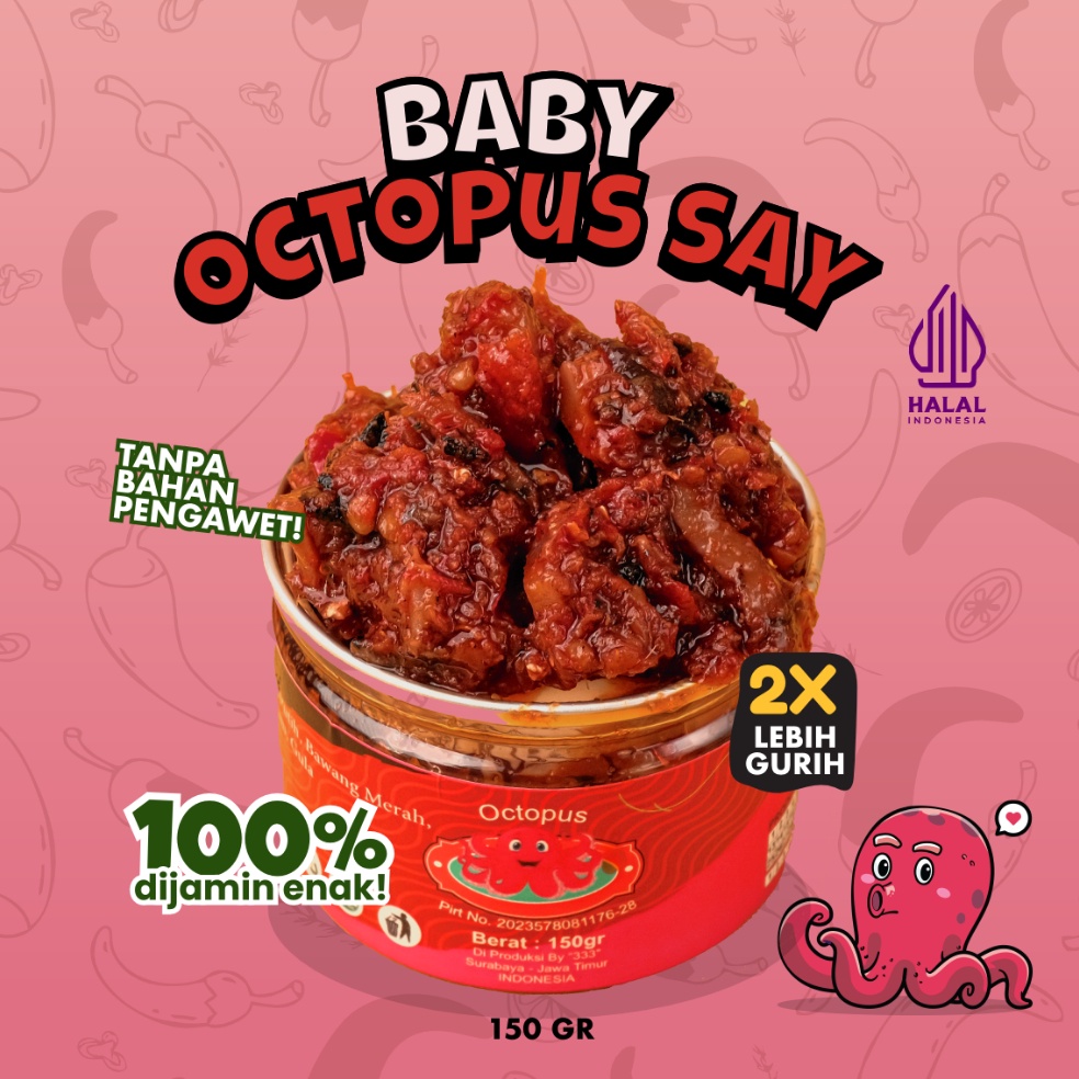 

WPY729 HOT Grace Sambel Sambal Baby Octopus 15 gr
