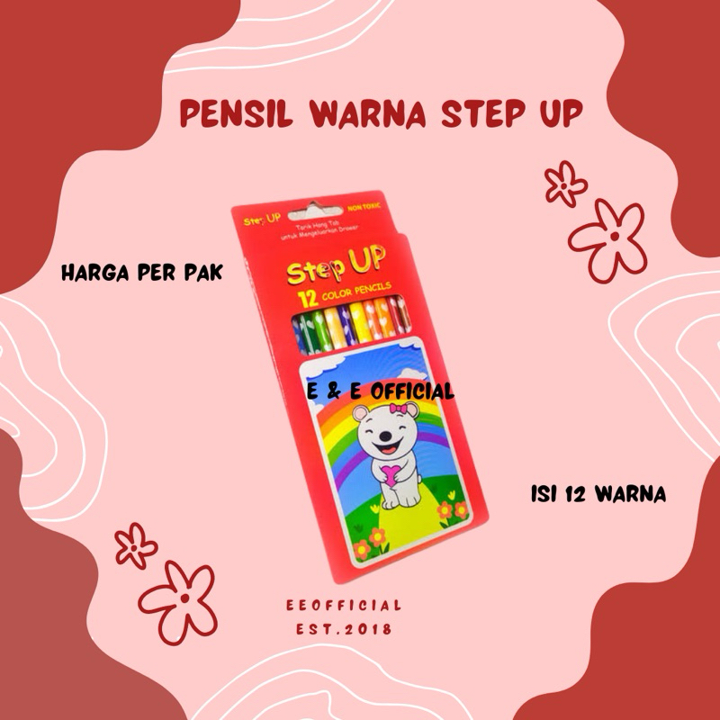 

PENSIL WARNA STEP UP / PENSIL WARNA PANJANG EMPUK / PENSIL WARNA MURAH 12 COLOUR