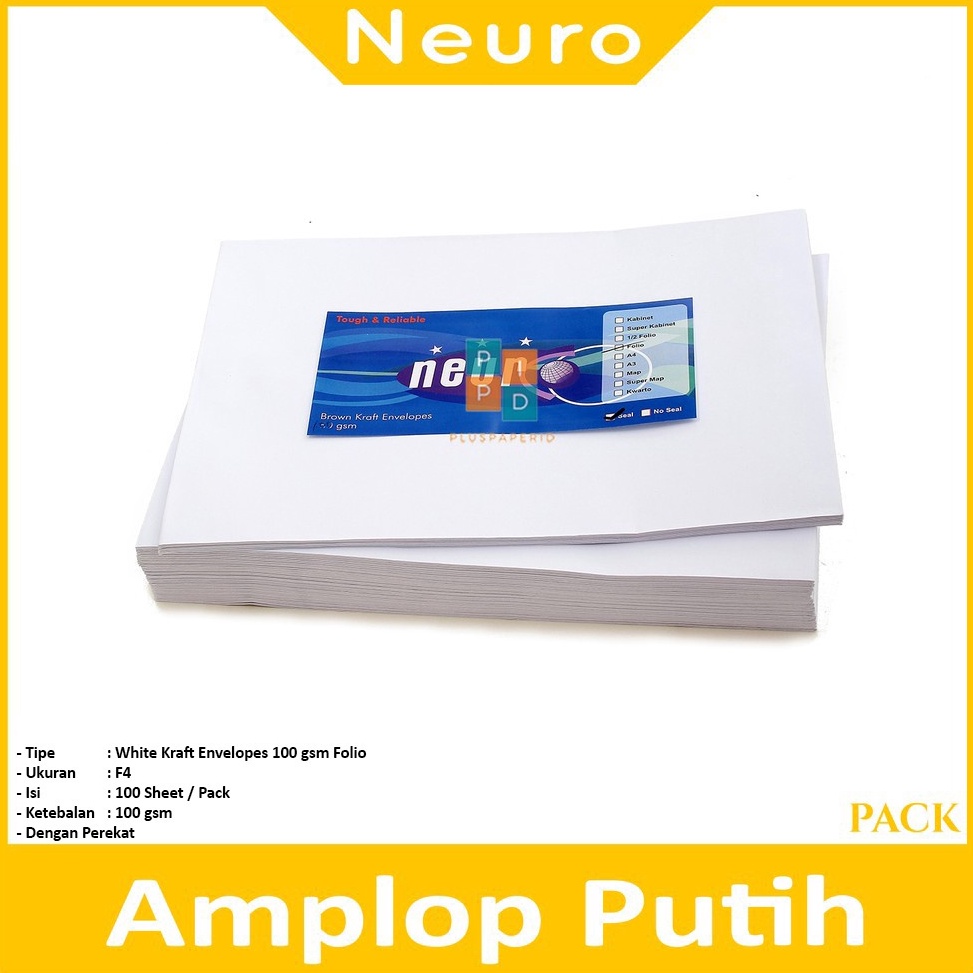 

NEURO Amplop Putih Ukuran Folio Seal Pack ART S4A9
