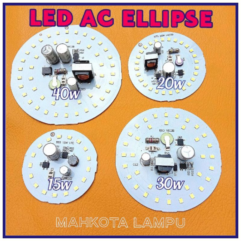 PCB LAMPU LED AC 15W 20W 30W 40W ELLIPSE