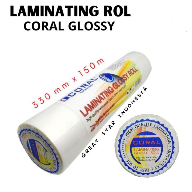 

Laminating Roll Glossy 32 Mic Great Star 15 m ART F2N6