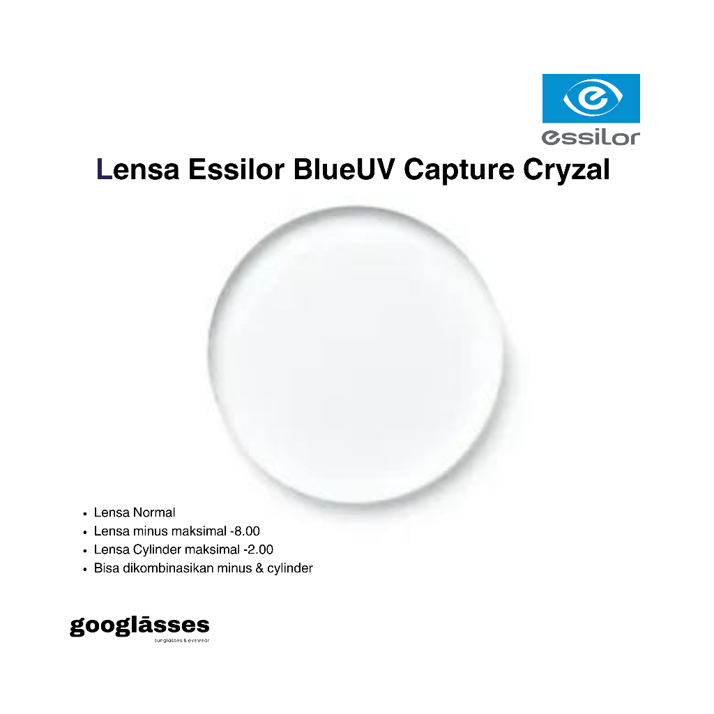 Custom Lensa Essilor BlueUV Capture - Googlasses