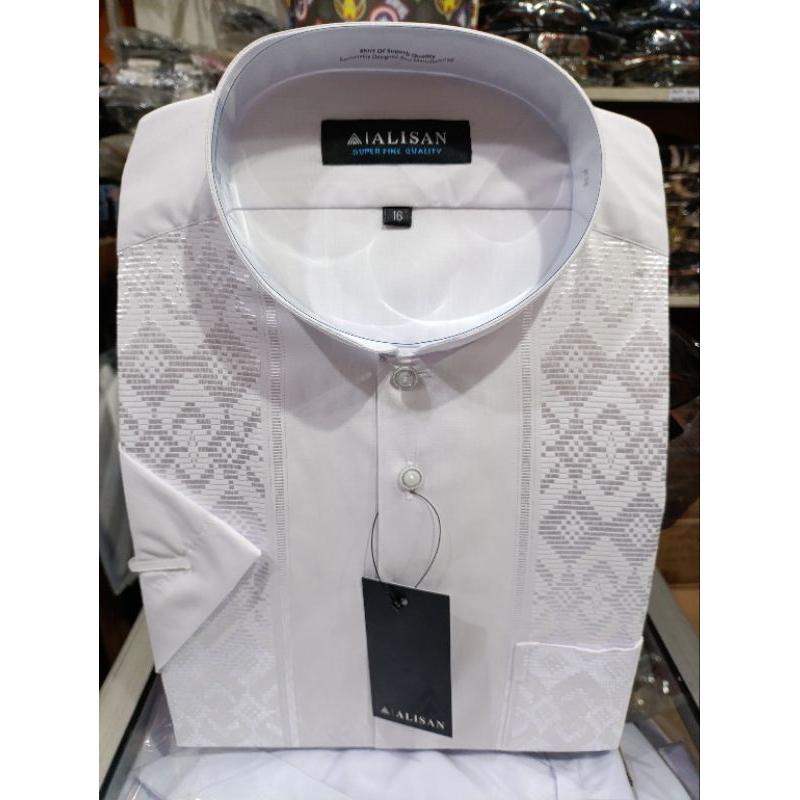 ALISAN BAJU KOKO PENDEK REGULER - JUMBO SIZE PUTIH