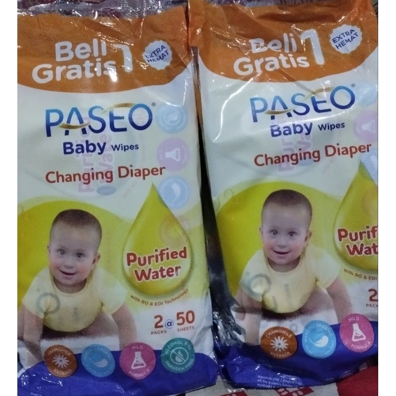 Tissue Basah Paseo 50sheet + 50sheet