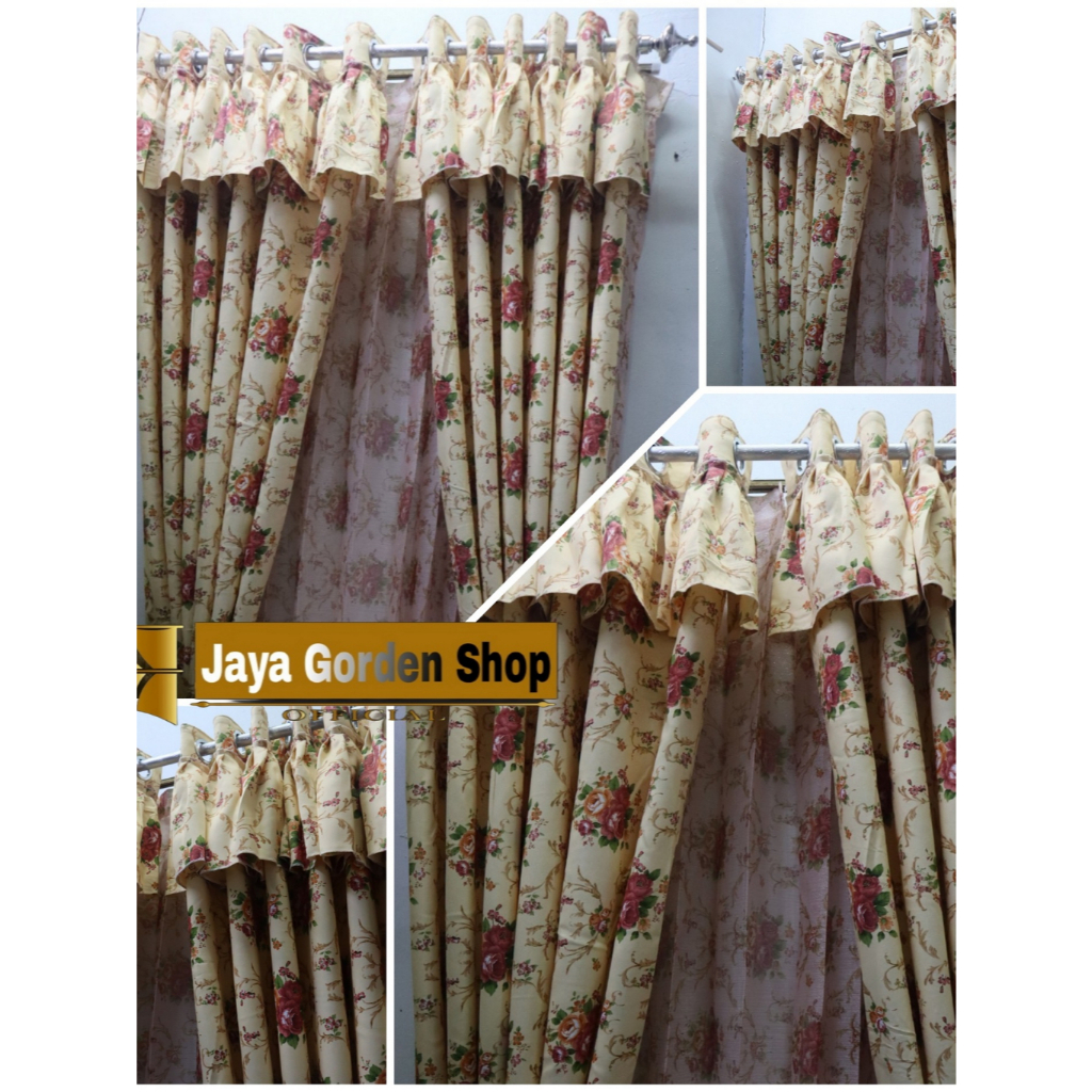 Hordeng Gorden Kordeng Minimalis Motip Jendela Poni Rumbai Blackout Mewah Tebal Tidak Tembus Cahaya