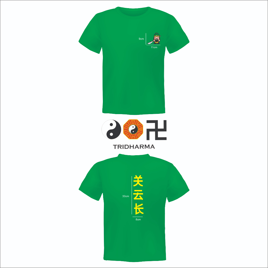 Baju kaos sablon gambar dewa kwan kong