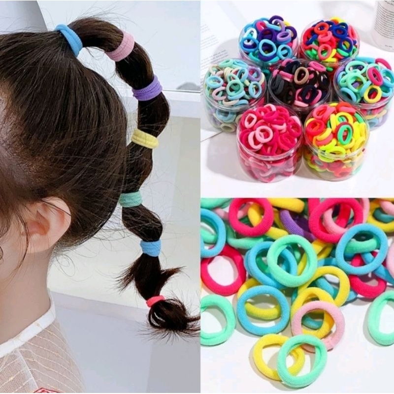 Ikat Rambut Donat Mini Ornamen Warna isi +-30 Virgo