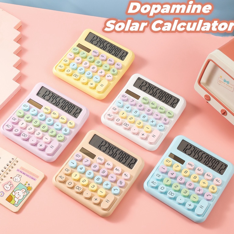

Macaron Kalkulator Elektronik 12digis Display Besar Keyboard Dot Mekanik Tombol Besar Kalkulator Lucu Alat Tulis Ilmiah ART P4N9