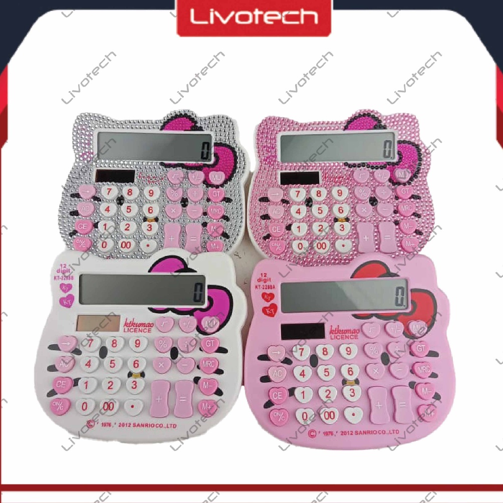 

Kalkulator Hello Kitty KT2288 12 Digit Calculator Polos Glitter ART E8T5