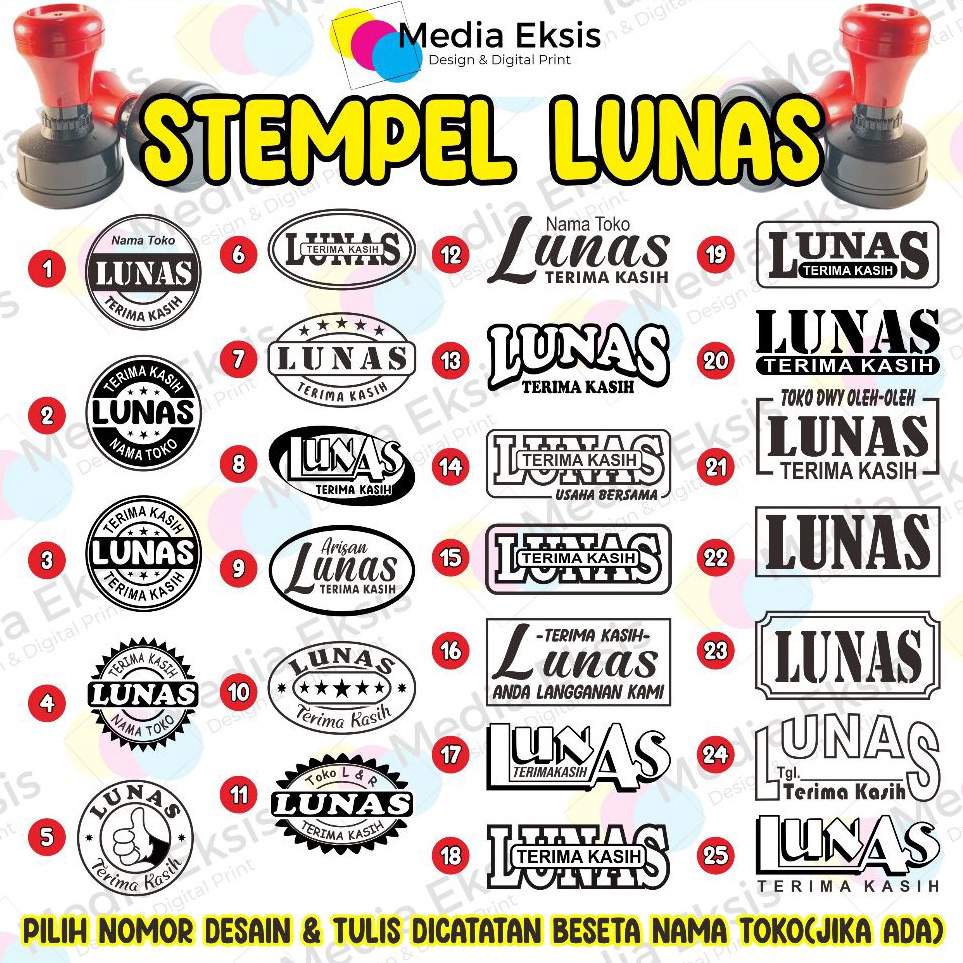 

STEMPEL LUNAS CUSTOM STEMPEL FLASH ART S5L8