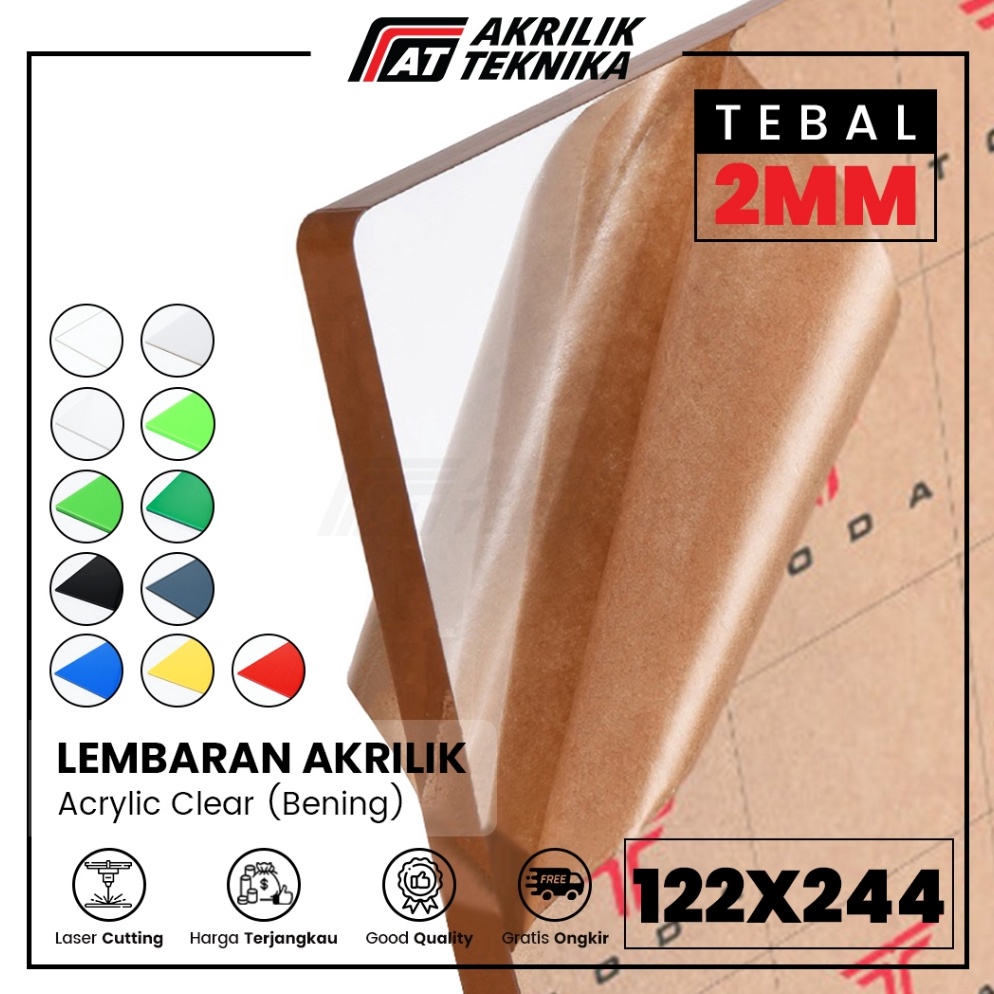 

TODAAkrilik 122 x 244 2mm Warna Biru Merah Hijau Hitam Putih Bening Lembaran Acrylic Sheet ART Y6V3