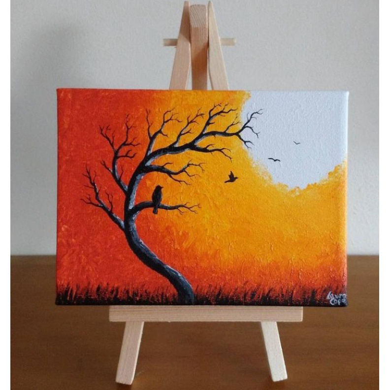 

KANVAS 2X3CM PALET CAT ACRYLIC KUAS NO1 EASEL STANDING KANVAS ART R1F7