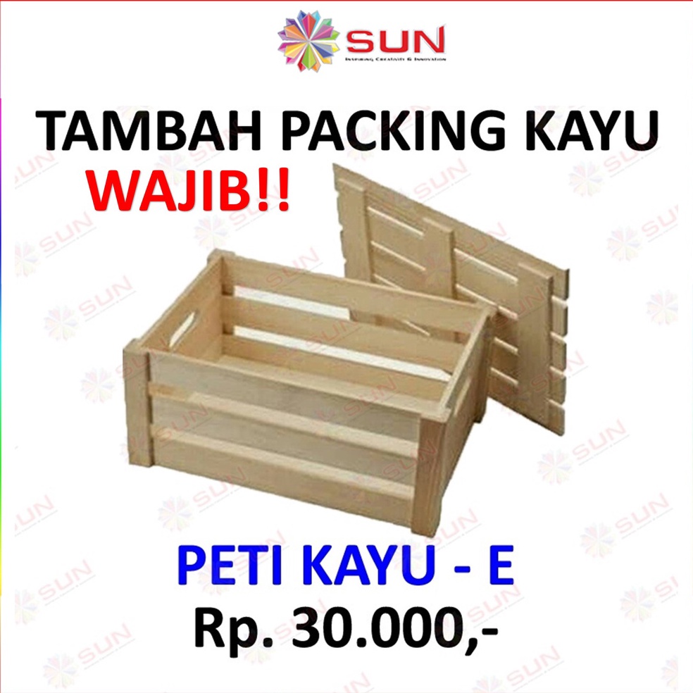 Tambahan Packing Peti Kayu Tipe E  Mesin Laminating Laminator Alat Plong ID Card Mesin Press Sablon Mug Press Pin Pemotong Sudut Pingul Mesin Potong Kartu Nama ART X6N9