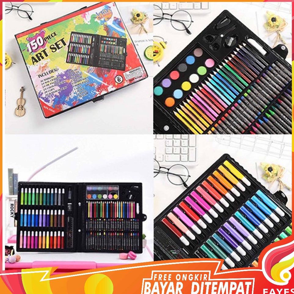 

FAYES COD Pensil Warna Cat air Set 15 Pcs Crayon Set Water Color Paint 15 Pcs Krayon Mewarnai Anak STY1 ART I7D5