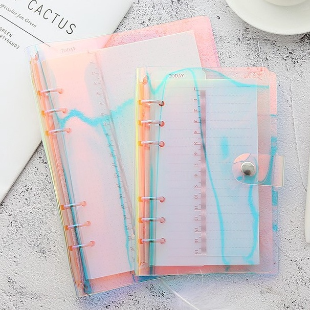 

Soft Cover Jelly Laser Binder A5 A6 6 Ring Lubang Transparan Transparent BInder Keuangan Estetik ART D8P6