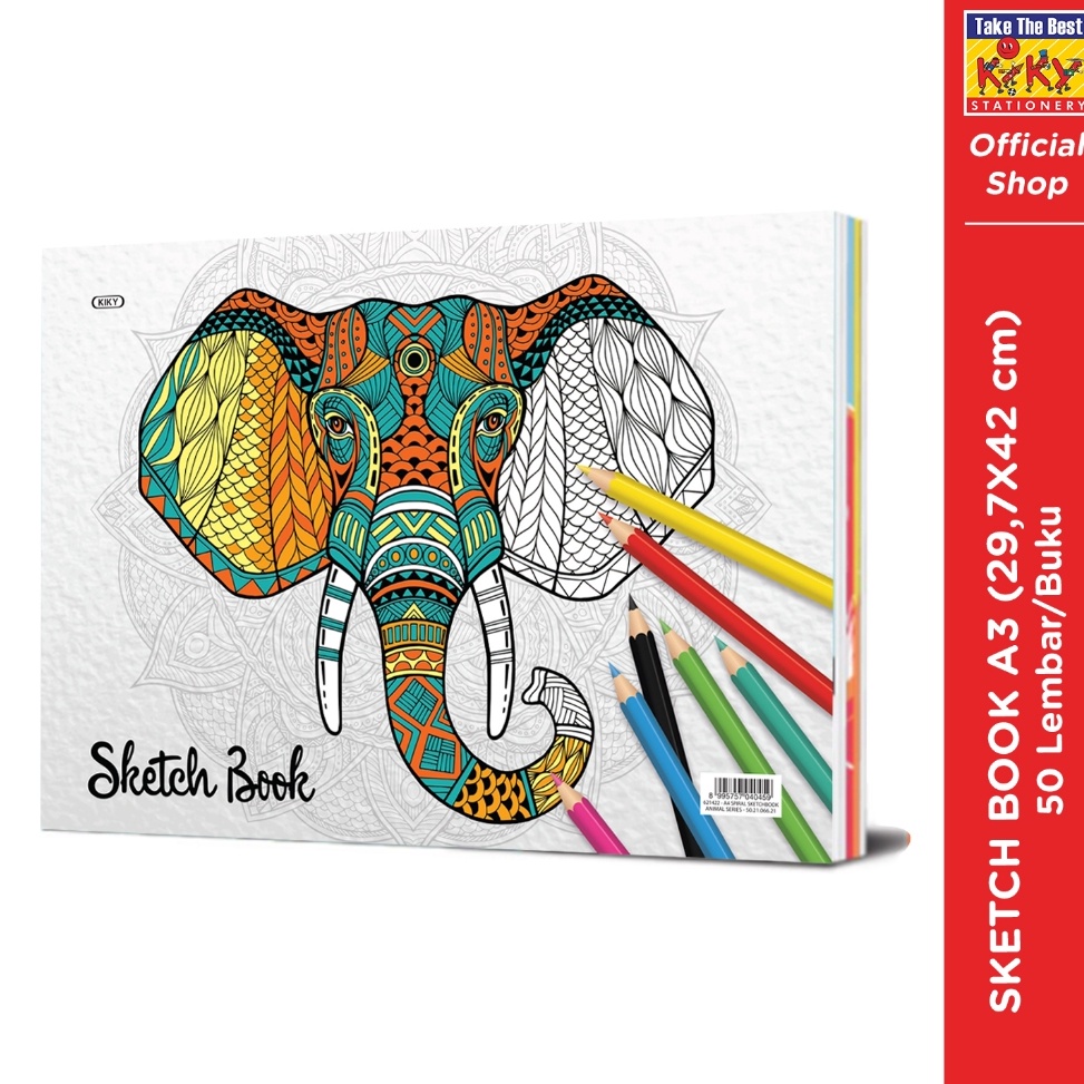 

KIKY Sketch Book Buku Sketsa Ukuran A3 Uk 297 x 42 cm Isi 5 Lembar 1 Pcs ART Z6U7