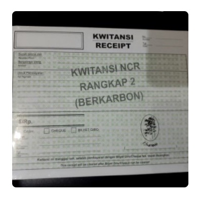 

kwitansi Rangkap 2 atau 2 ply NCR berkarbon bamboo ART E1B1