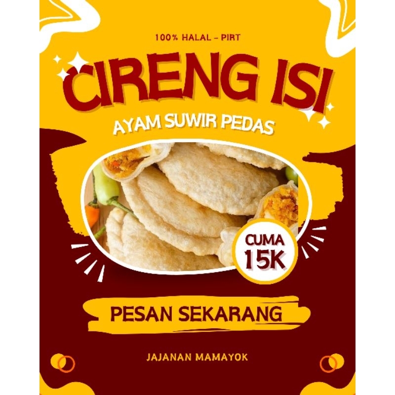 

CIRENG ISI AYAM SUWIR PEDAS