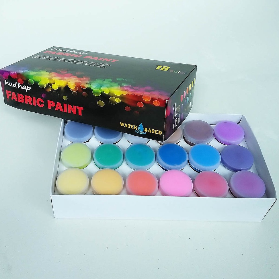 

cat lukis kain cat tektil serbaguna set 18 warna ART G2X2