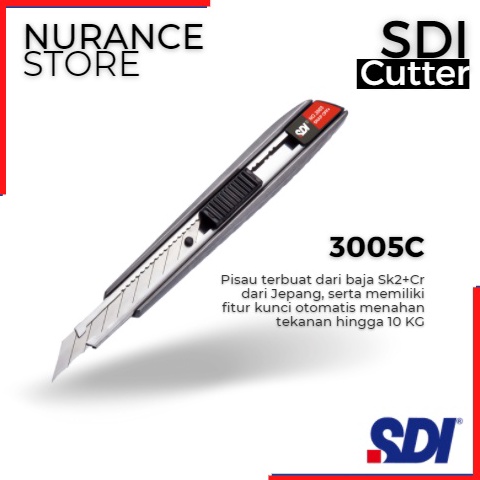 

CUTTER ALUMINIUM DIECAST GRIP SDI 35C AUTOMATIC BLADE LOCK 9 MM ART B3B3