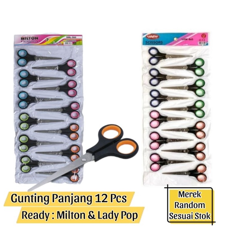 

12 PCS GUNTING MURAH PANJANG STAINLESS STEEL GROSIR ART T9V3