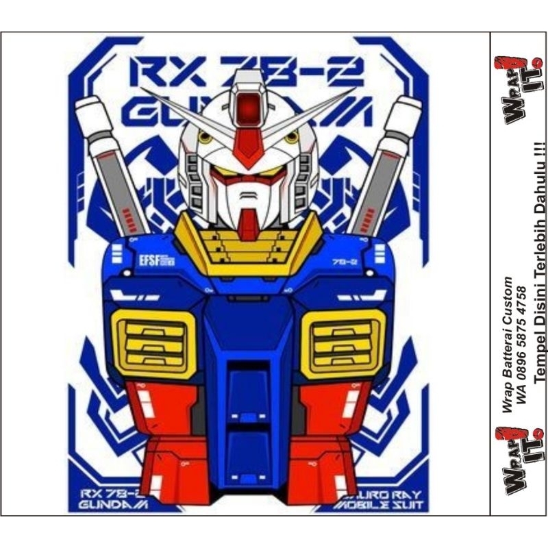 Wrap stiker pelindung baterai 21700 bisa custom gambar